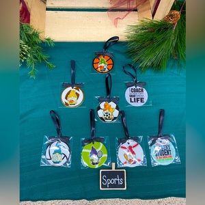Handmade Ceramic Ornaments Sports Motif Personalizable